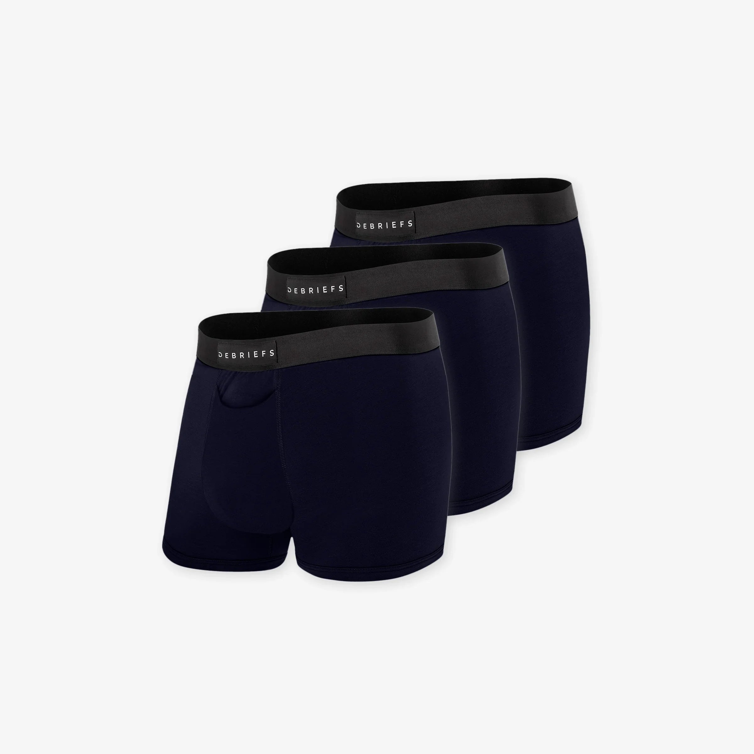 3 pack of men's trunks underwear in navy